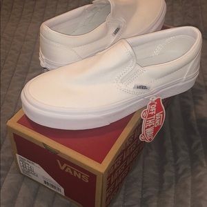 White Slip-On vans